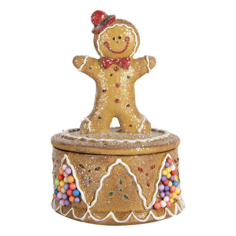 Voorraadpot Gingerbread man Ø 7x11 cm Bruin Kunststof