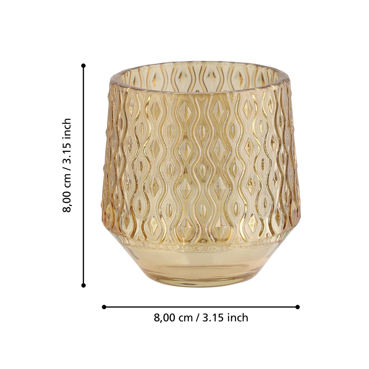 Windlicht Bezamby Geel 14x14cm