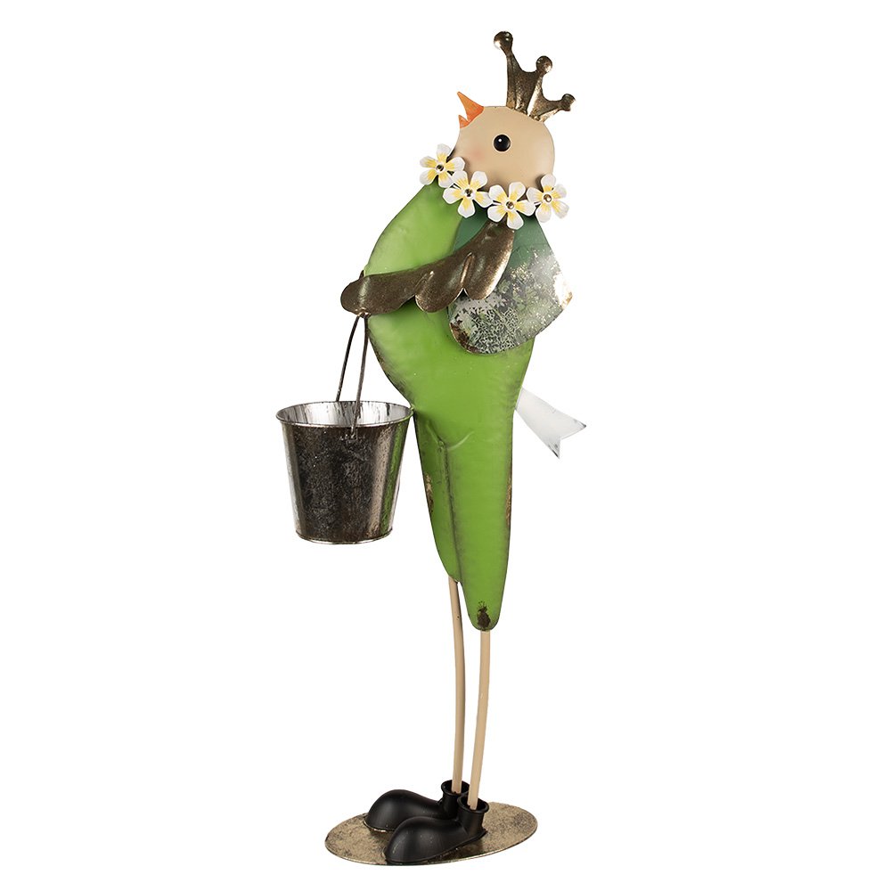 Decoratie Beeld Vogel 83 cm Groen Metaal