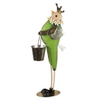 Decoratie Beeld Vogel 83 cm Groen Metaal