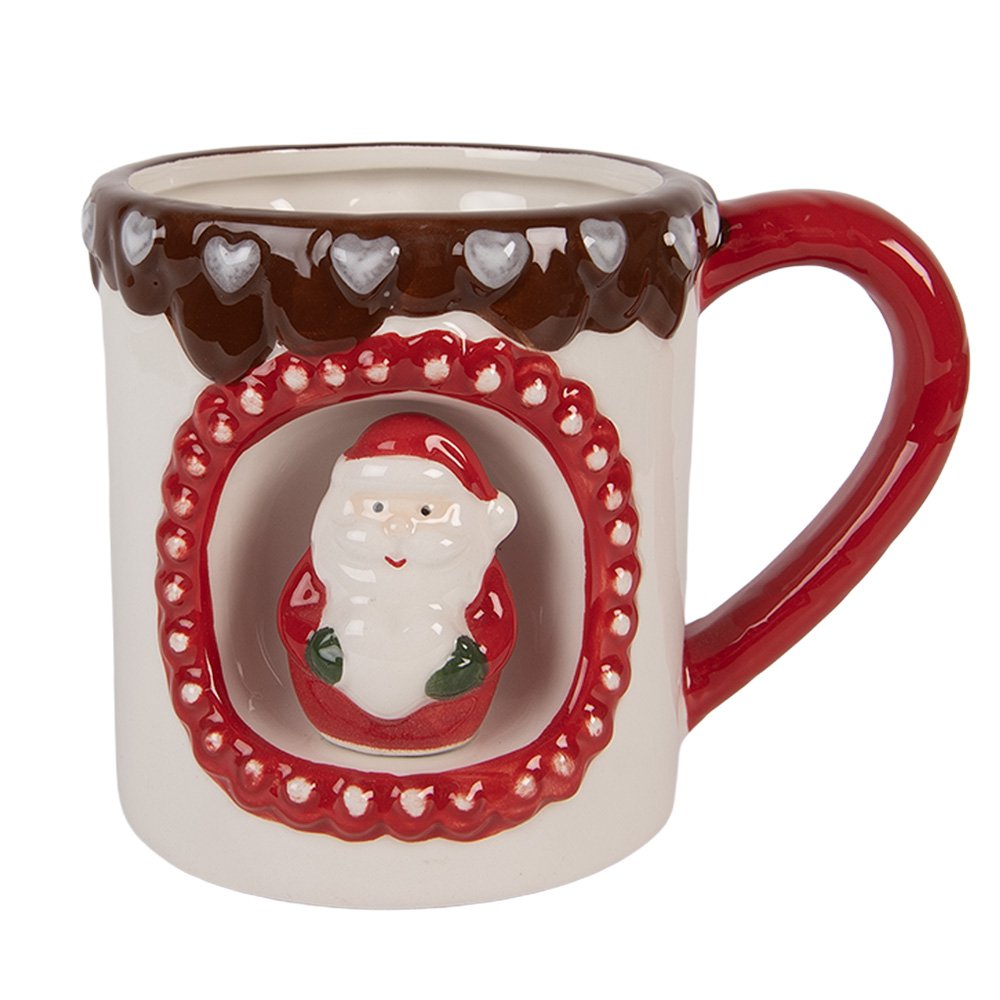 Mok 375 ml Wit Keramiek Kerstman