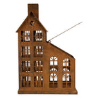 Decoratie Beeld Huis 22x11x32 cm Bruin Metaal