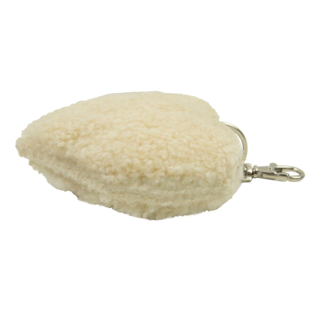 Schaap wit sleutelhanger hart 10cm