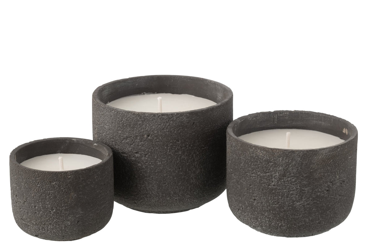 J-Line buitenkaars Rond - donkergrijs - L - 47U