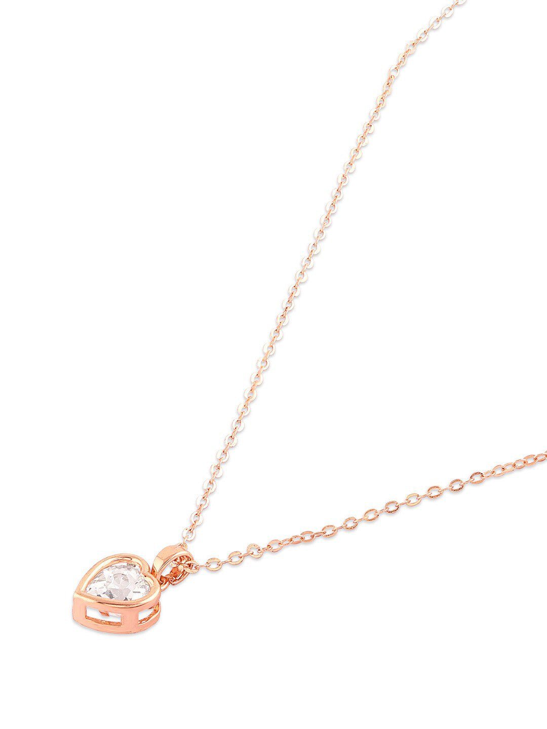 Rosévergulde hanger met CZ-knopen – ketting – eigentijdse stijl – ketting van 22 cm