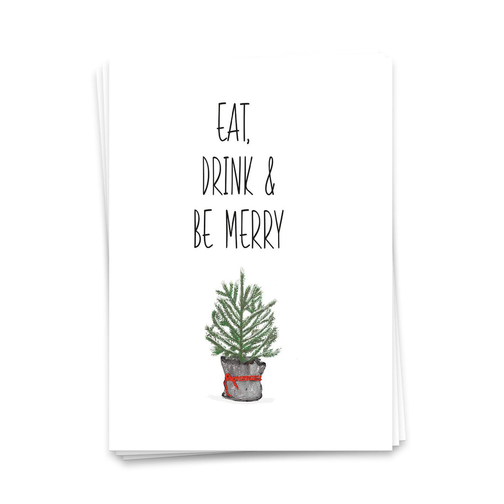 Eet, drink en wees vrolijk - Weihnachtskarte 10er set