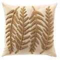 Dutch Decor Amir - Kussen 45x45 cm - Getuft bladpatroon - Naturel - Beige