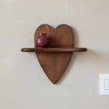 Bullnose mangohouten wandplank Heart