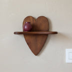 Bullnose mangohouten wandplank Heart