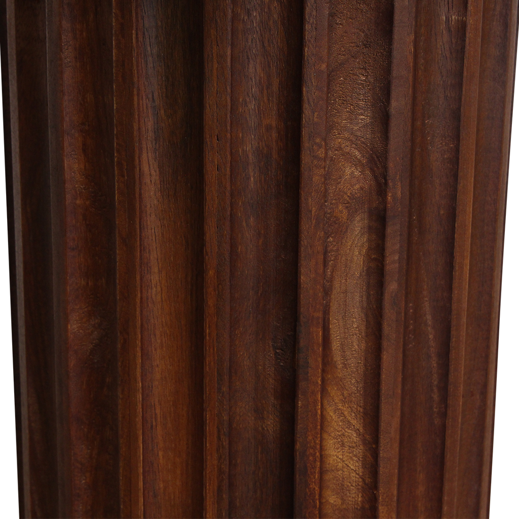 Bullnose mangohouten bijzettafel Ø50 cm