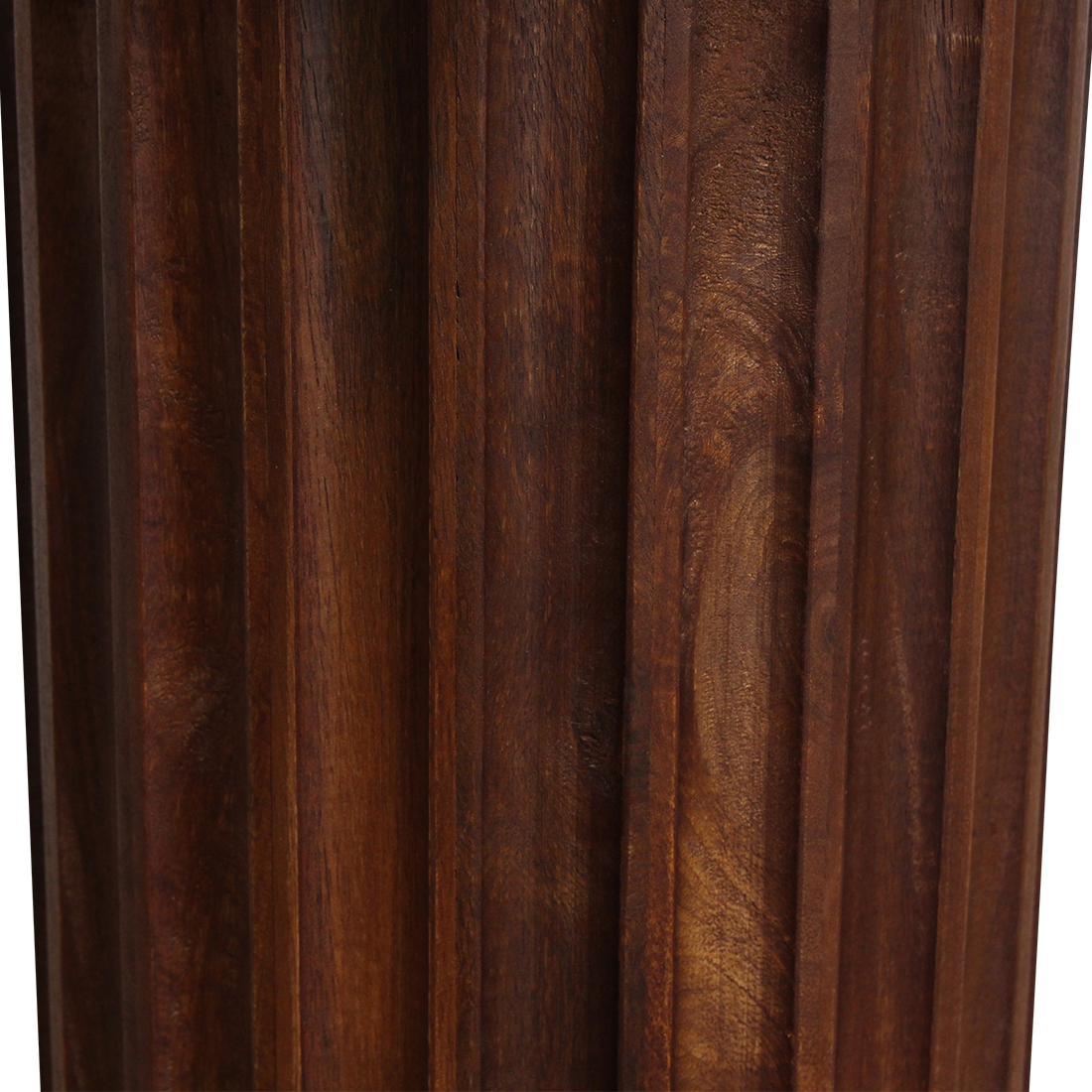 Bullnose mangohouten bijzettafel Ø50 cm