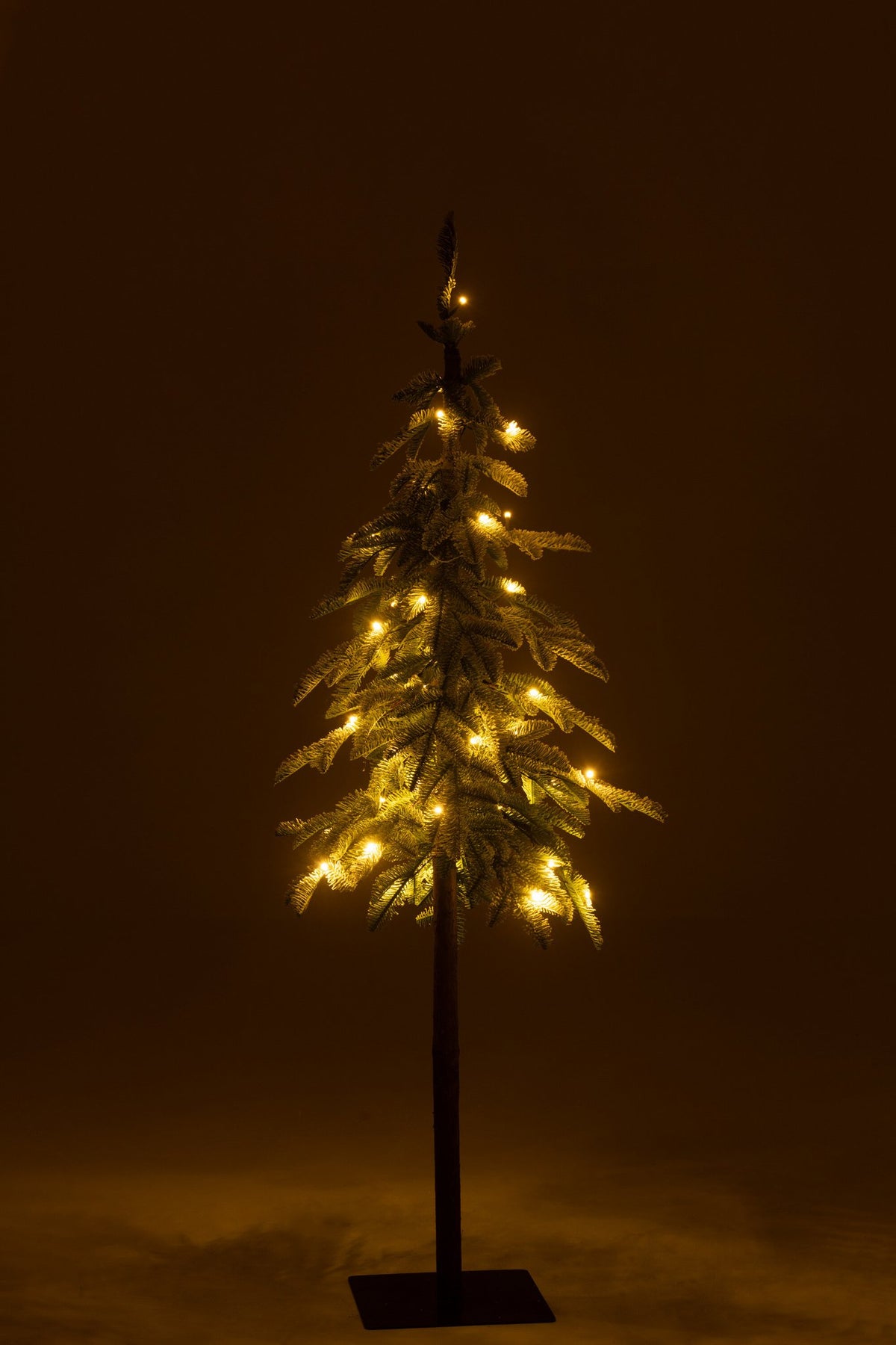J-Line Kerstboom C+Led Kunststof Sneeuw Groen Small
