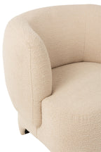 J-Line Zetel 1-Zit Gebreid Tex/Ht Wit