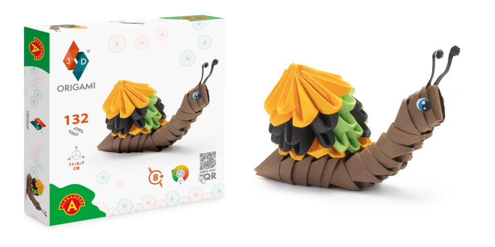 3D Model Origami Slak- Papier