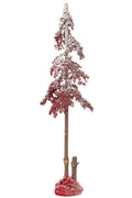 J-Line decoratie Kerstboom Grote Bessen - kunststof - rood large