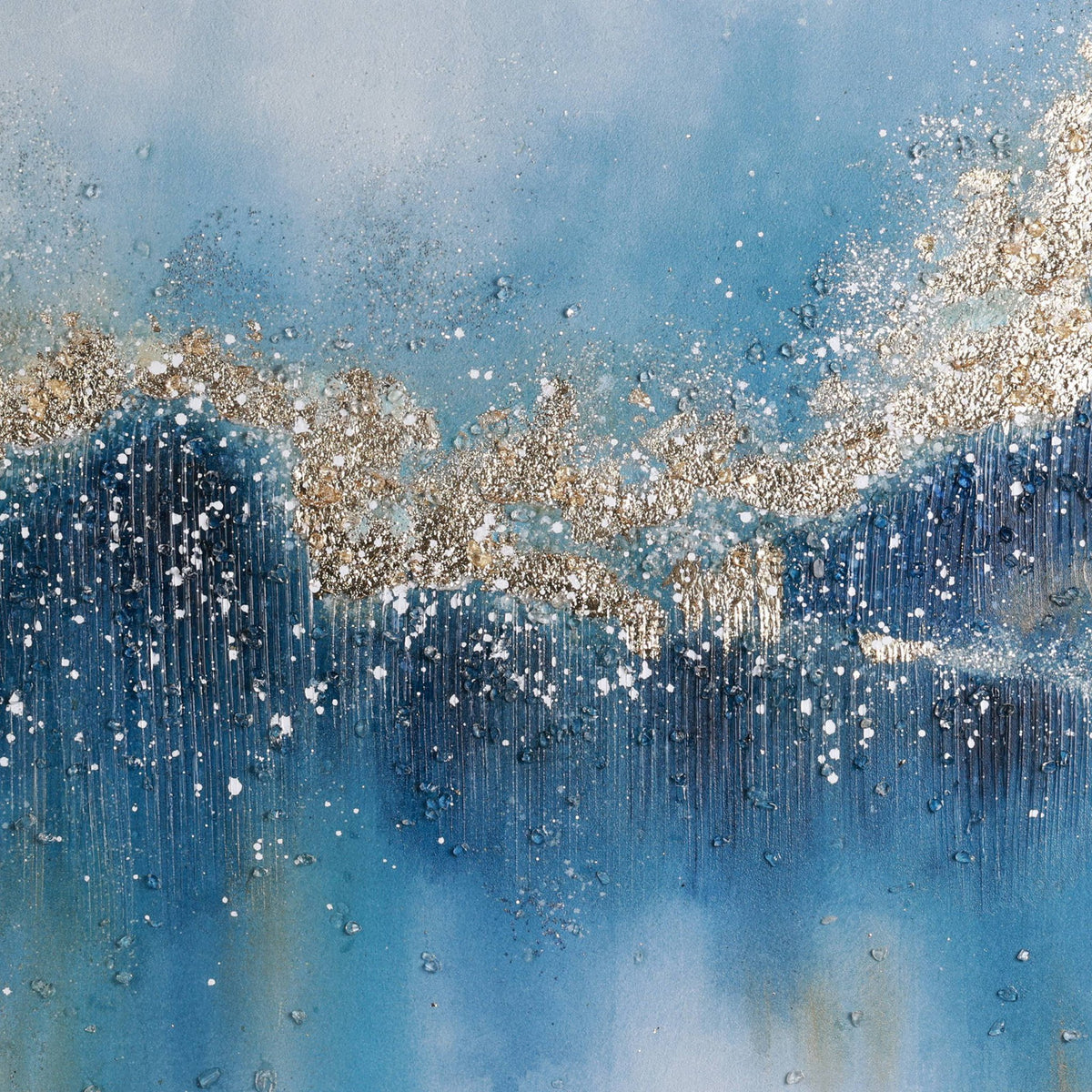 Schilderij Kunohe Blauw 120x90 cm