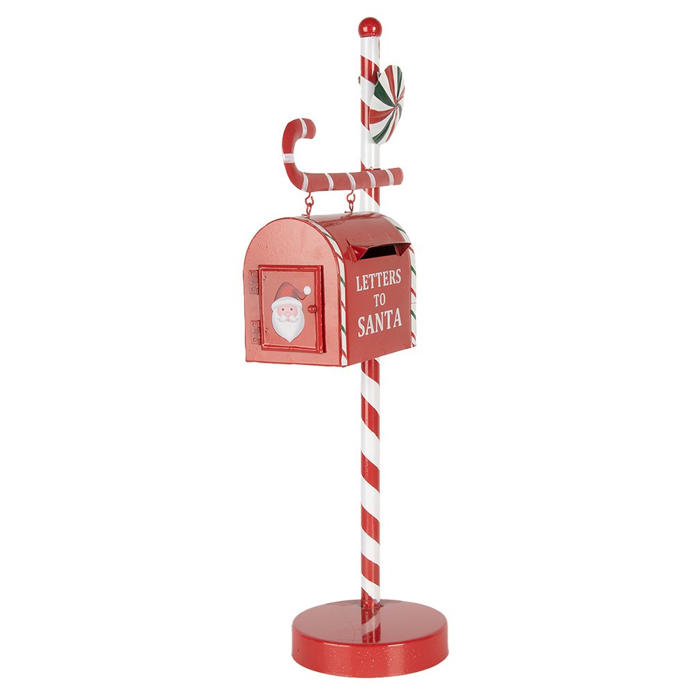 Kerstdecoratie Brievenbus 20x12x51 cm Rood Metaal
