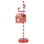 Kerstdecoratie Brievenbus 20x12x51 cm Rood Metaal