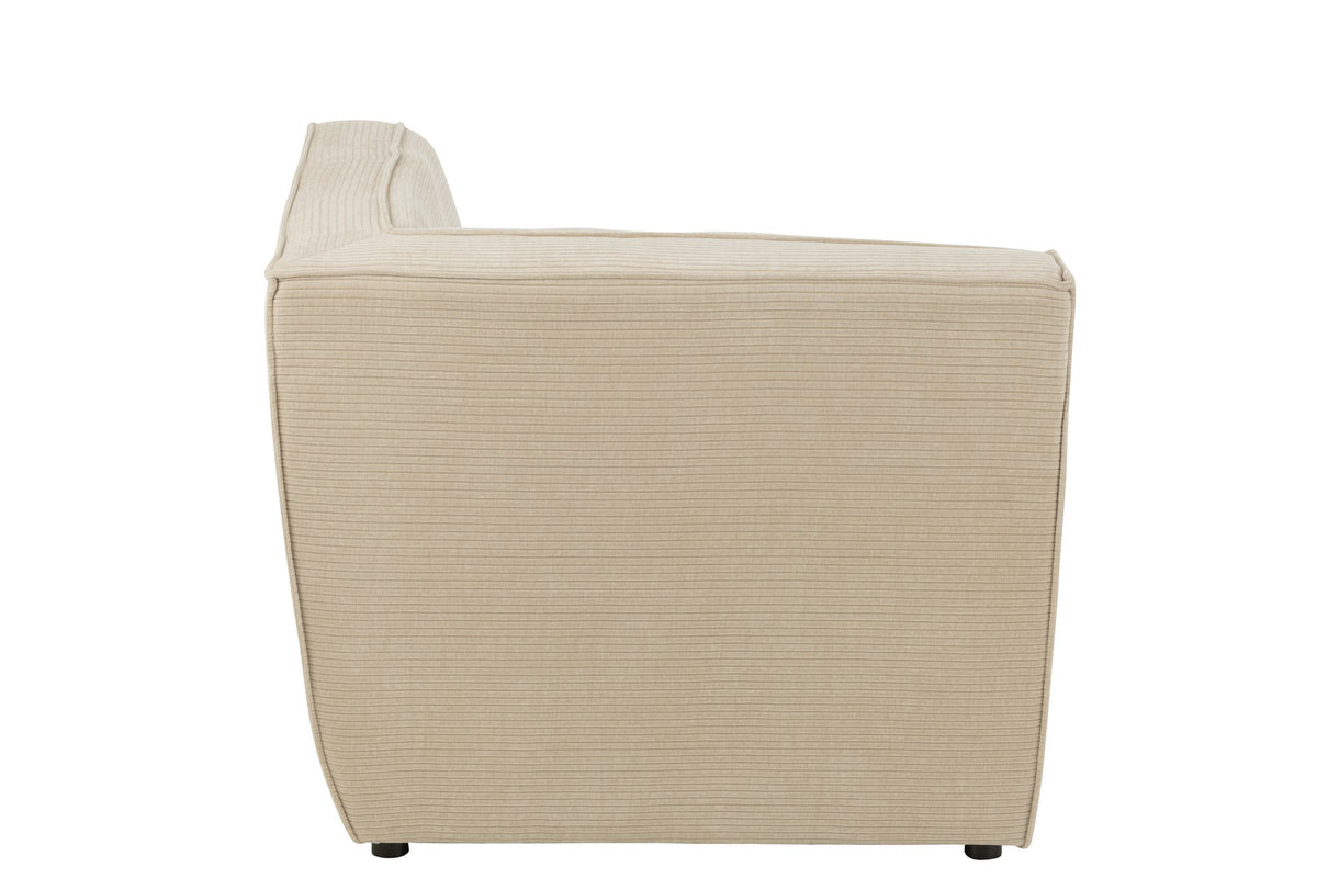 J-Line hoekzetel Grid - hout/schuim - beige