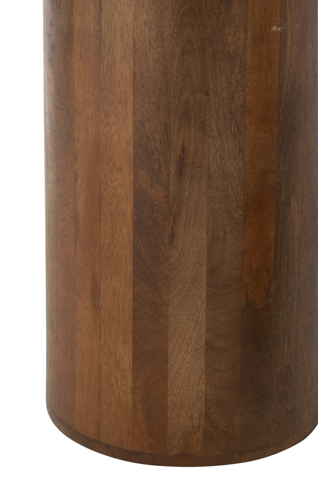 J-Line bijzettafel Rond Marmer - hout - terracotta/bruin - set van 2