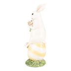 Decoratie Beeld Konijn 19 cm Wit Kunststof