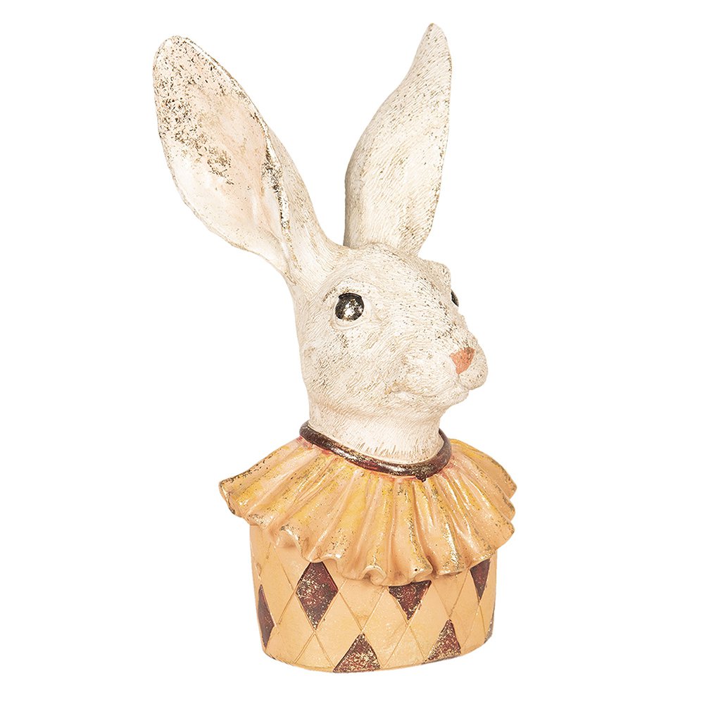 Beeld Konijn 24 cm Beige Geel Polyresin