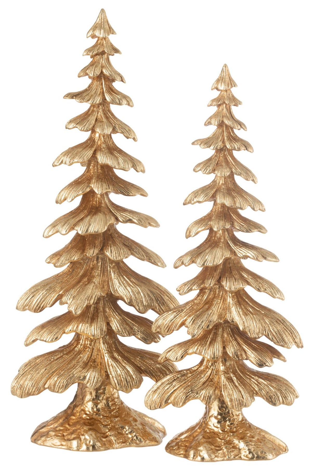 J-Line decoratie Denneboom - polyresin - goud - large