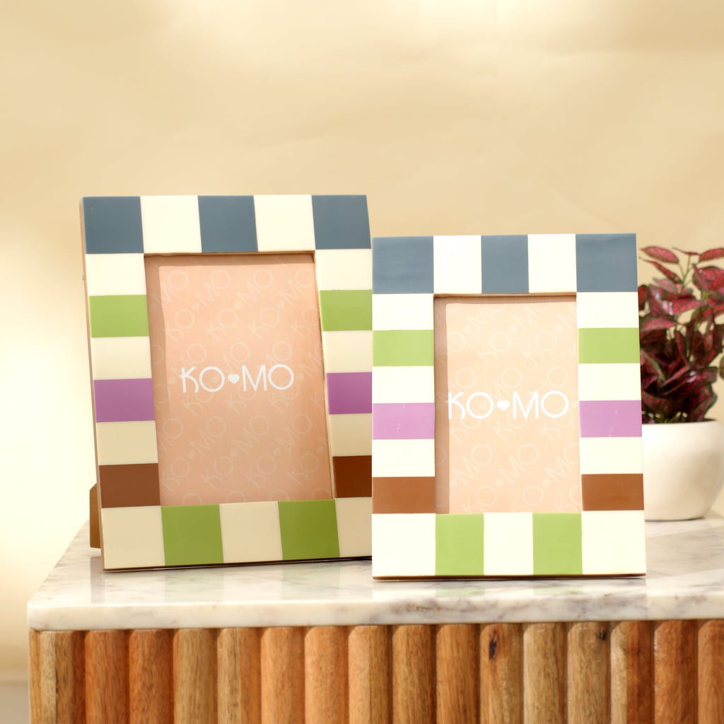 Geruite hars fotolijst 5 x 7 inch modern decor huisgeschenken
