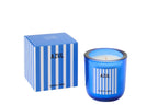 J-Line geurkaars Azul - Salt & Waves - glas - blauw - small