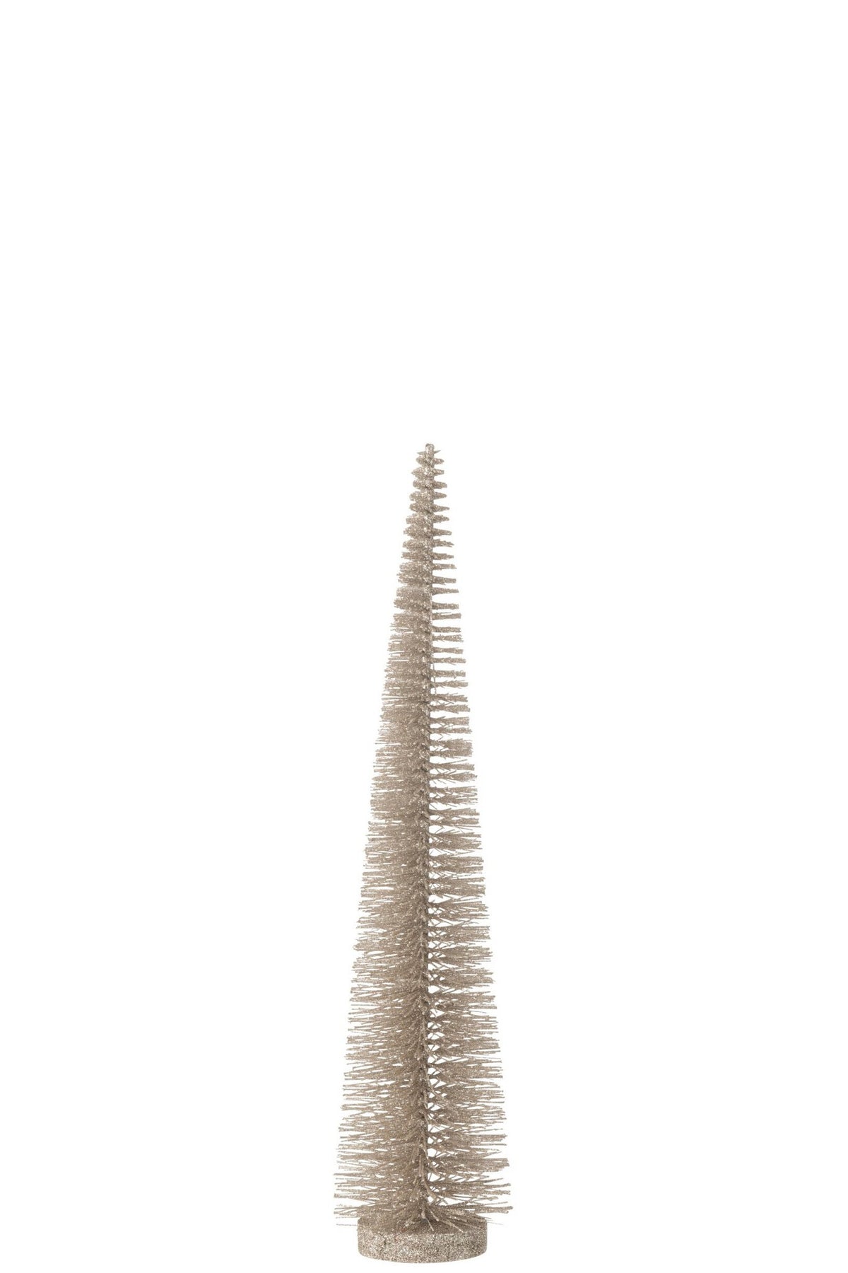 J-Line decoratie Kerstboom Glitter - kunststof - greige - medium