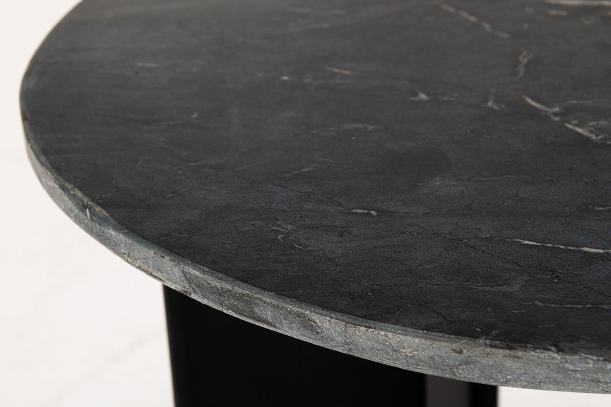 J-Line bijzettafel Mathilde Marmer - steen - zwart