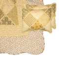 Bedsprei 230x250 cm Groen Beige Polyester