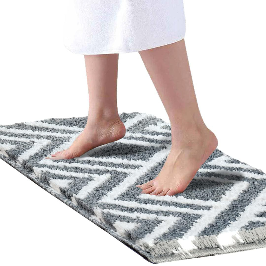 Superzachte microvezel 2000 GSM-badmat 40x60 cm, verpakking van 1 | Absorberende antislipdeur vloermat thuis badkamer keuken