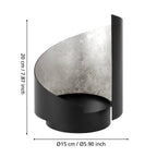 Windlicht Ambondrona Zilver 15x20 cm