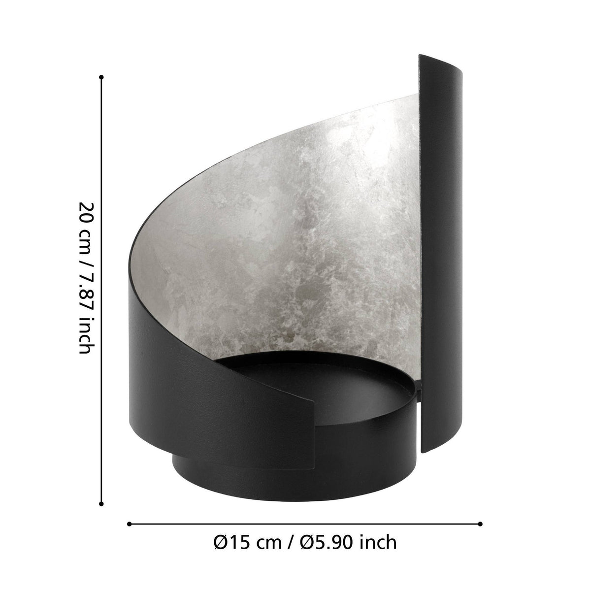 Windlicht Ambondrona Zilver 15x20 cm