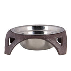 Voerbak hond 19x5 cm Bruin IJzer Voerbak Kat