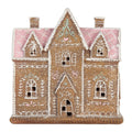 Gingerbread house met LED 21x8x20 cm Bruin Kunststof