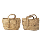Opbergmand Set van 2 Ø 31 Ø 29 cm Bruin Stro Mand