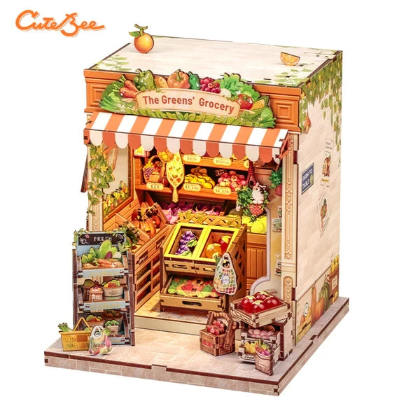 Cutebee, 3D DIY huisje, The Green Grocery, CWGC213, 16,2x15,8x20,6cm