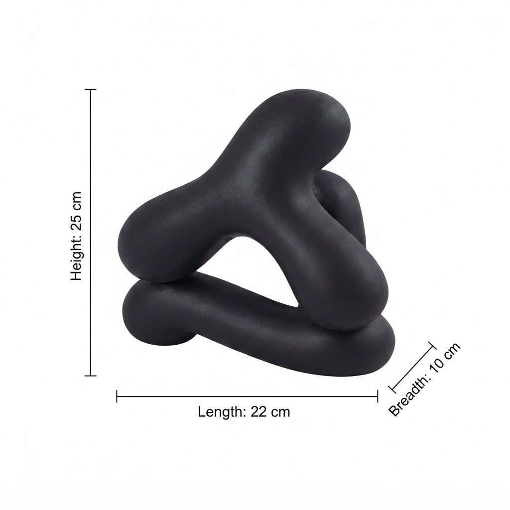Abstract aluminium tafelbeeld – zwart