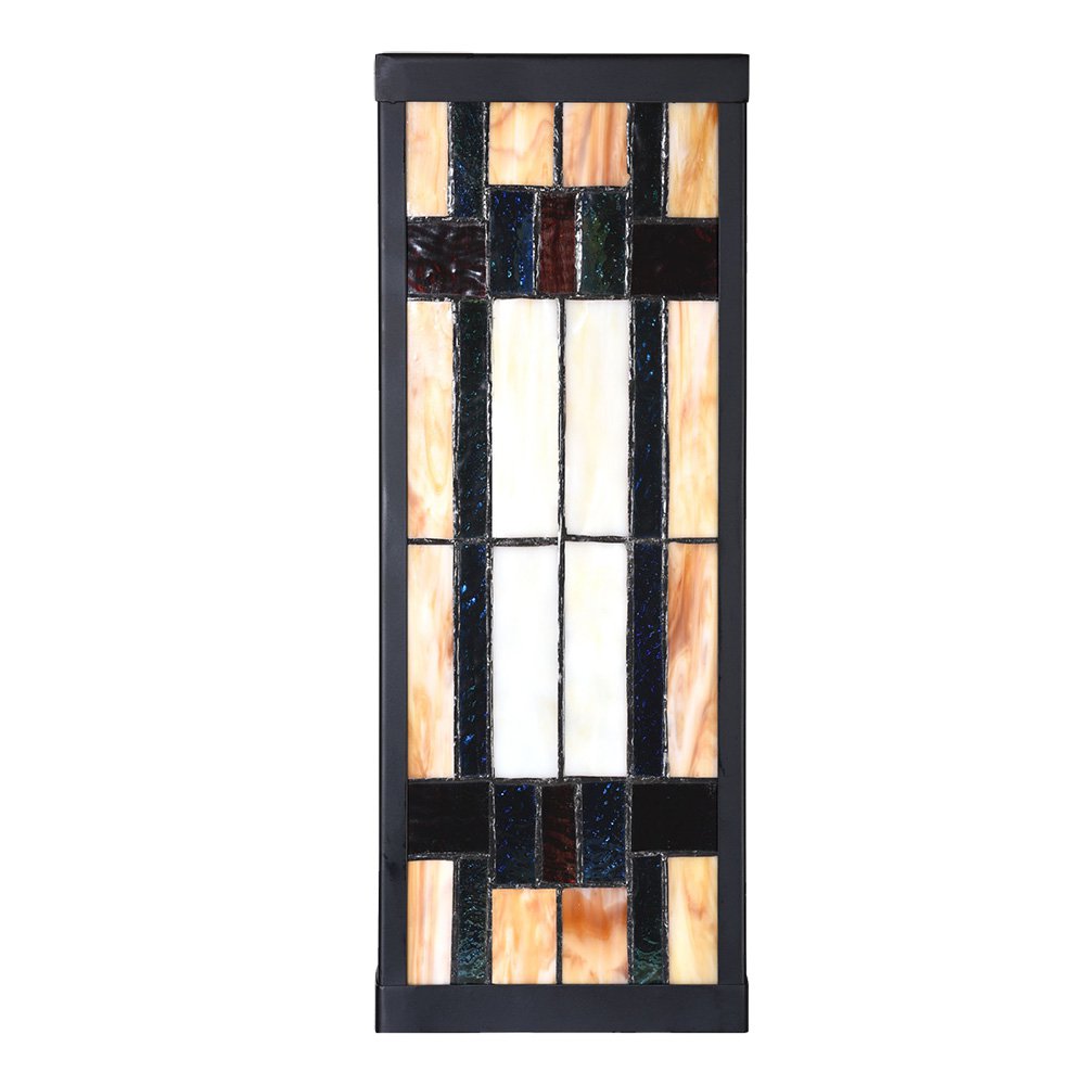 Wandlamp Tiffany 14x16x40 cm Beige Glas