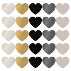 Multicolor Hearts cadeaustickers op rol - 500 stuks