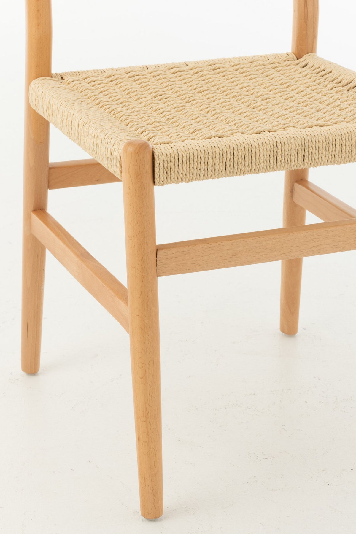 J-Line Stoel Lap Beukenhout/Touw Naturel
