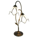 Tiffany Tafellamp 61 cm Wit Bruin Polyresin Tiffany Bureaulamp