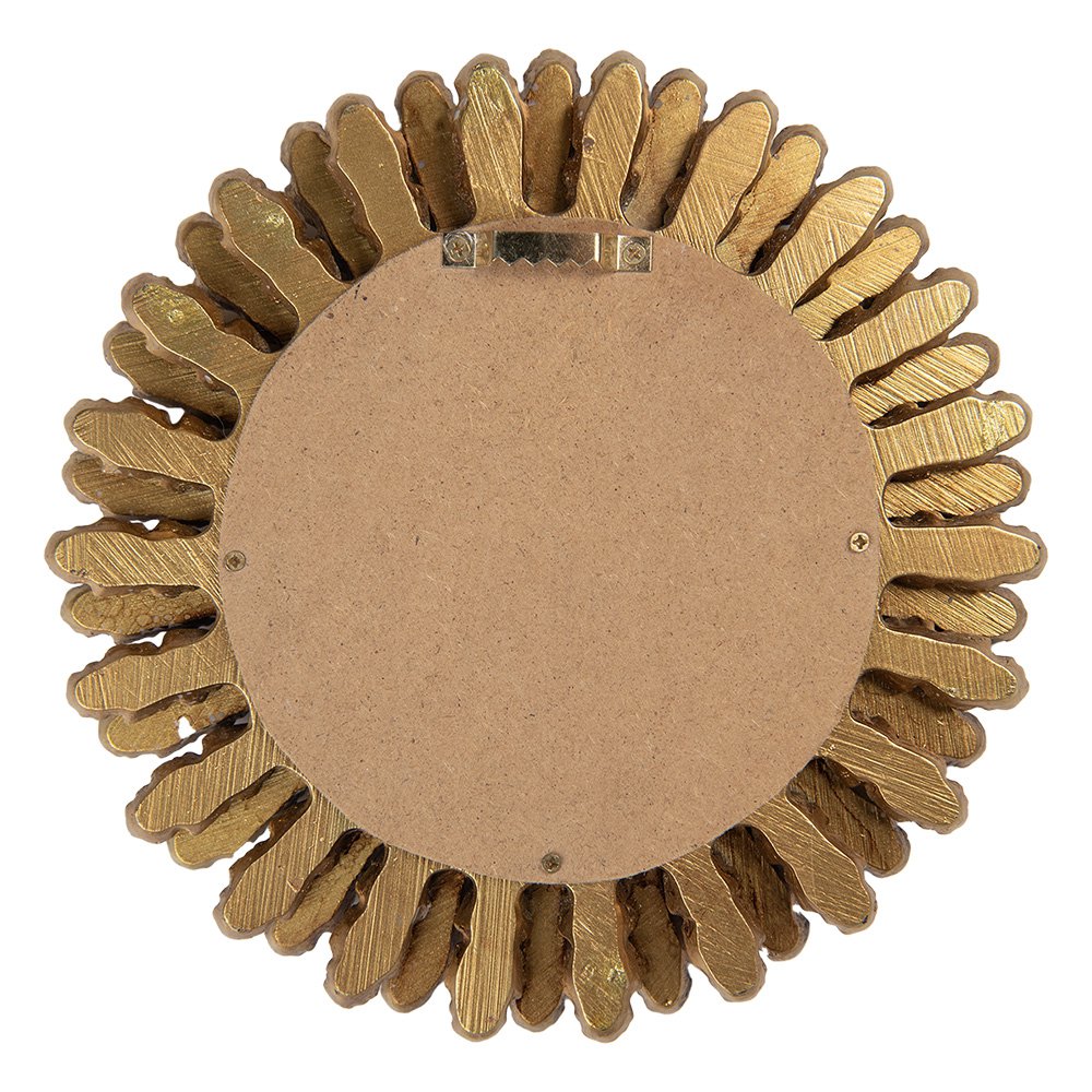 Bolle spiegel Ø 20x3 cm Goudkleurig Kunststof