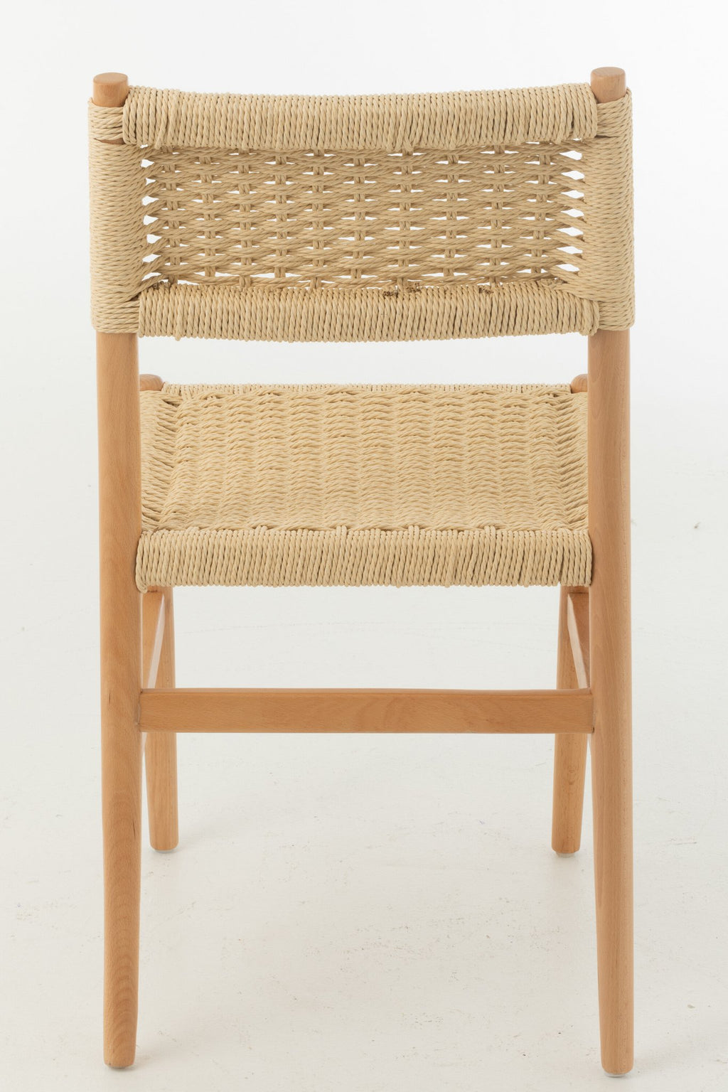 J-Line Stoel Lap Beukenhout/Touw Naturel