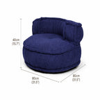 Blauwe Boucle vloerfauteuil – moderne loungezit