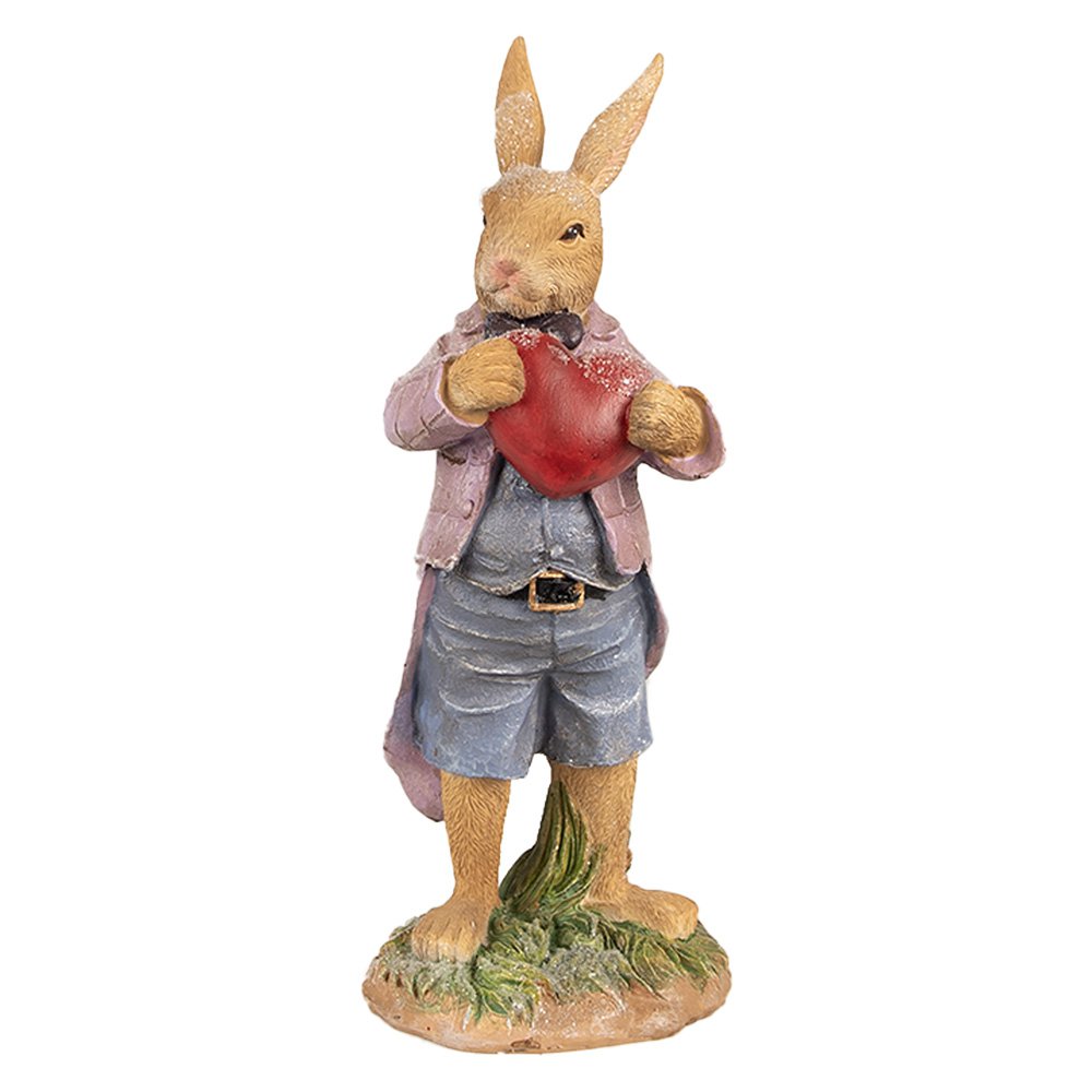 Beeld Konijn 20 cm Bruin Polyresin Paasdecoratie