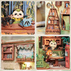 Cutebee, DIY Booknook, Panda Bookshop, DY02B, 18x11x23cm