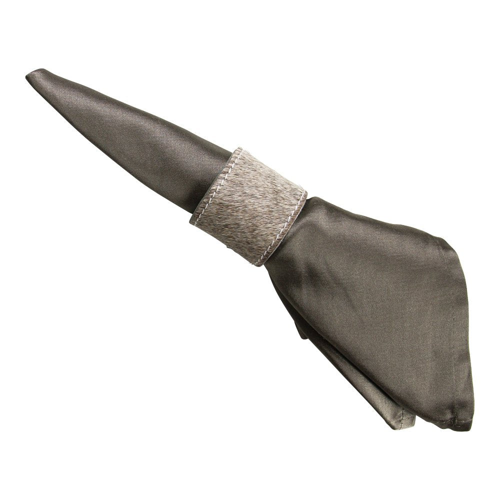 Servetring koehuid grijs 5cm